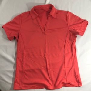 Lady Hagen golf polo top -color coral Hydro dry